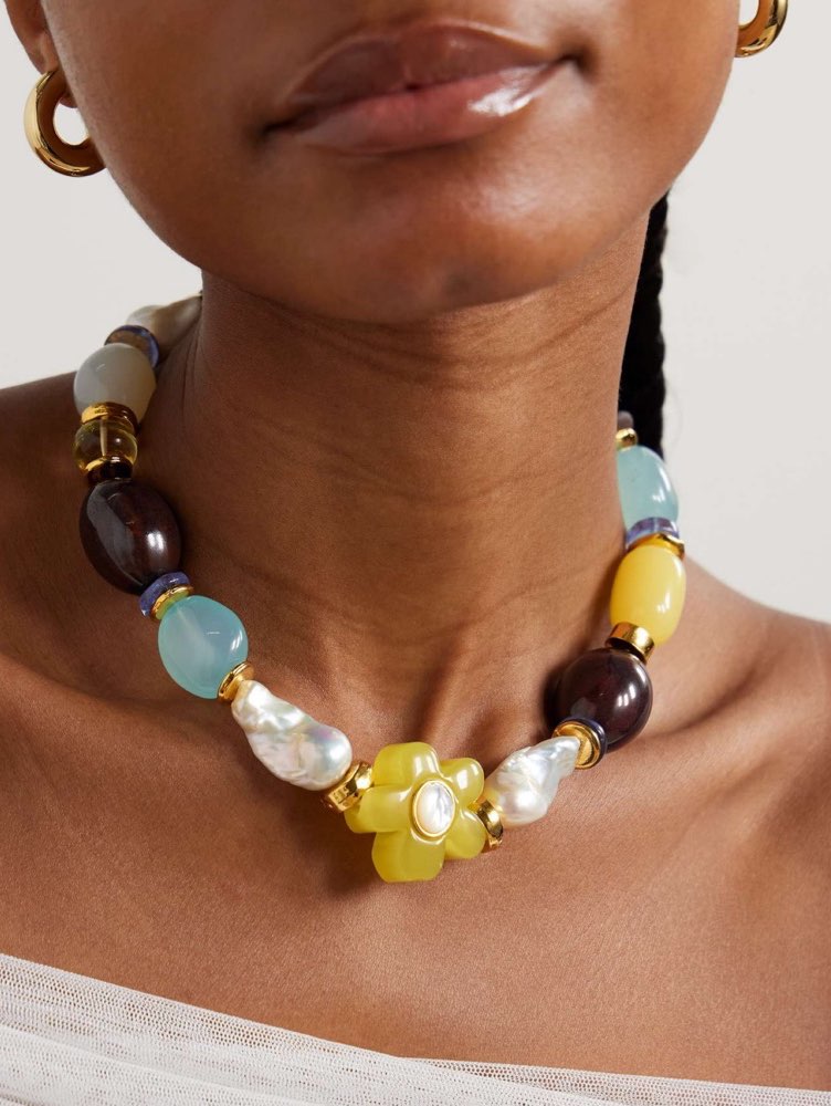 Eliou Thao Multi-Color Beaded Choker Necklace