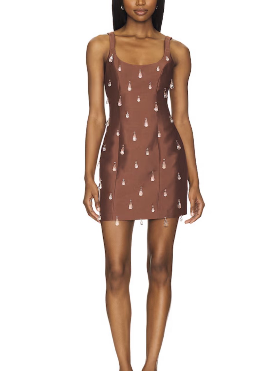 Wolf Gang Brown tear drop crystal dress