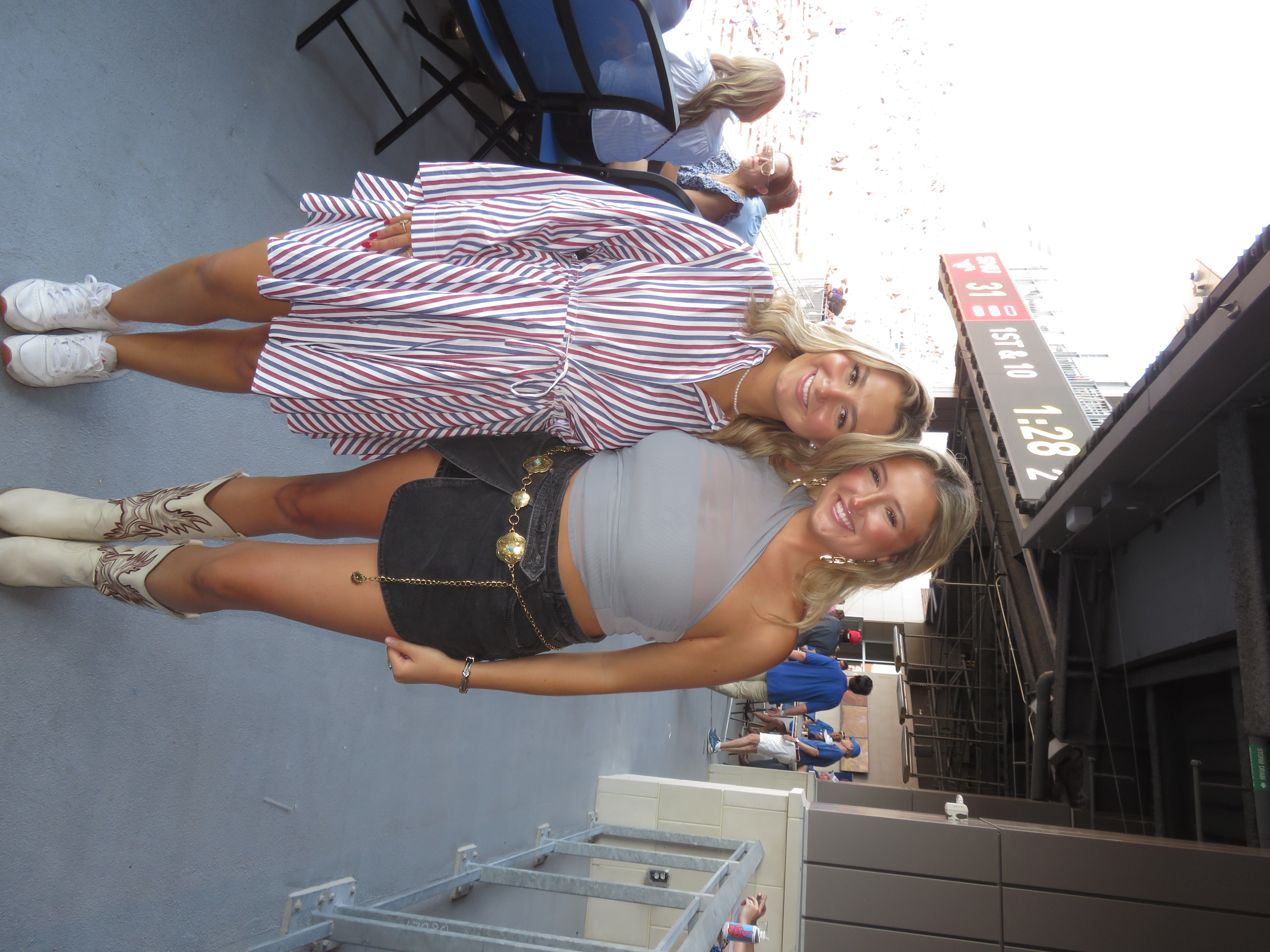 Red, White and Blue Striped Game Day Dress
