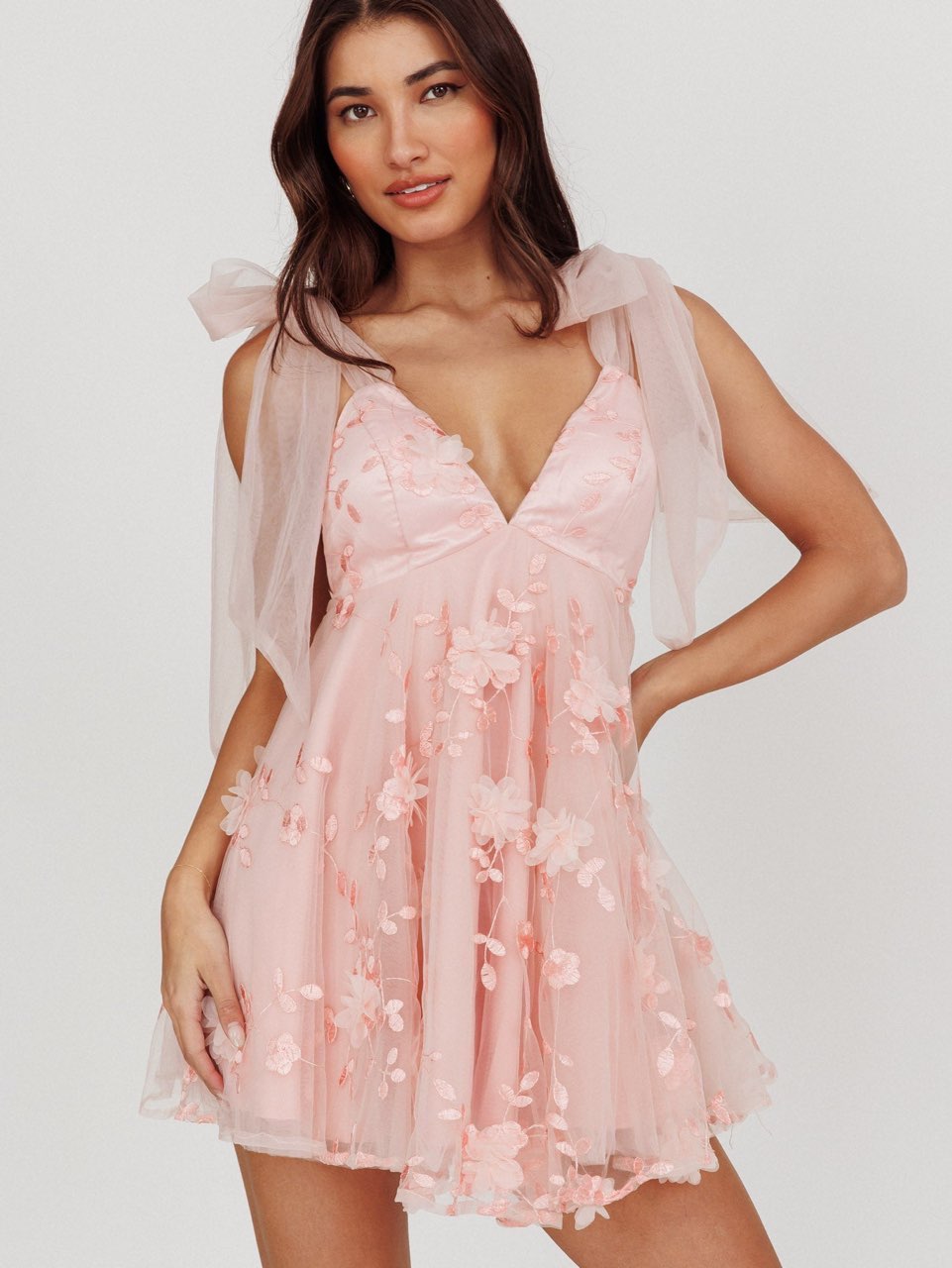 Sabrina Flower Applique Dress