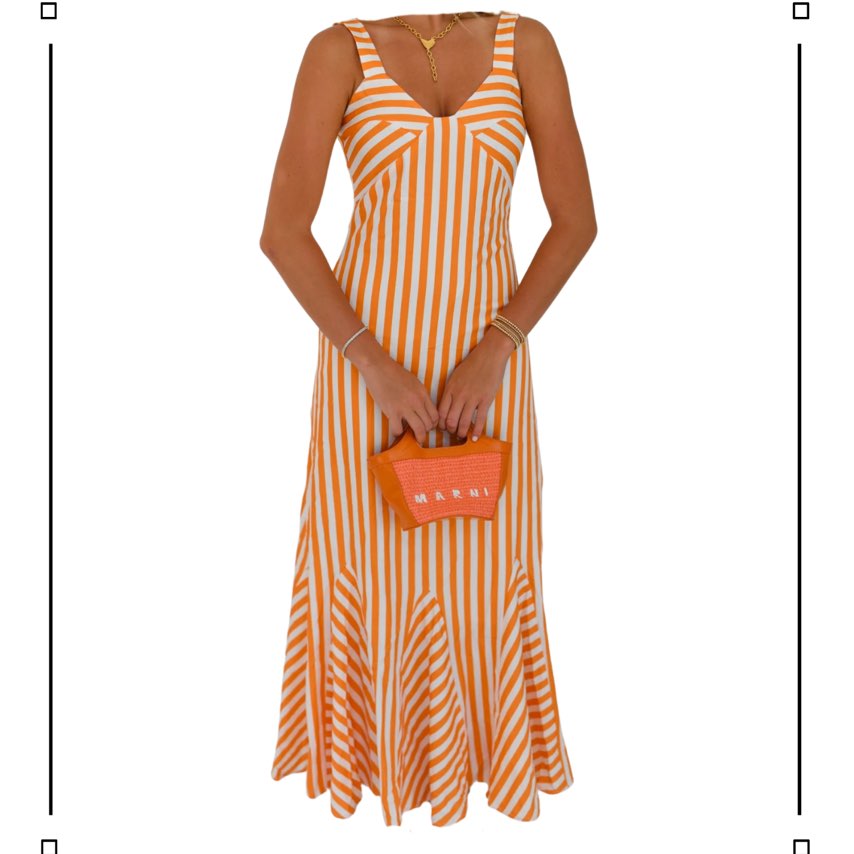 Shop Fancy Kristie Striped Midi Dress