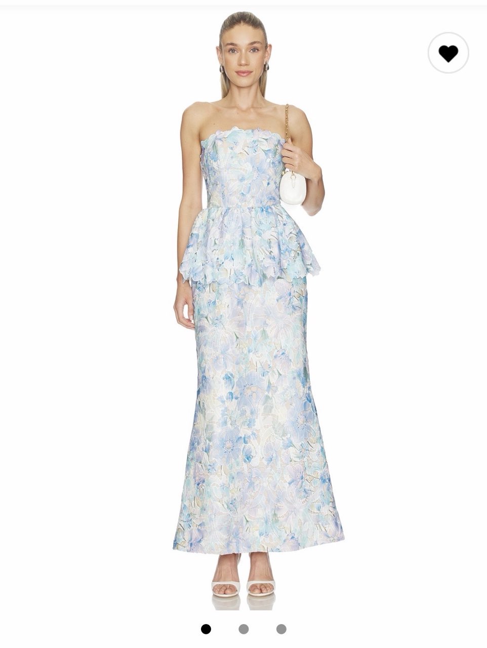 Elliatt - Kalissa Peplum Gown in Multi Blue