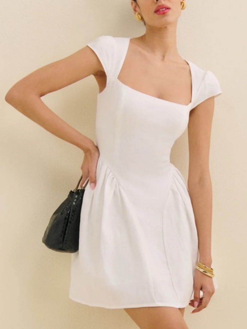 White mini dress