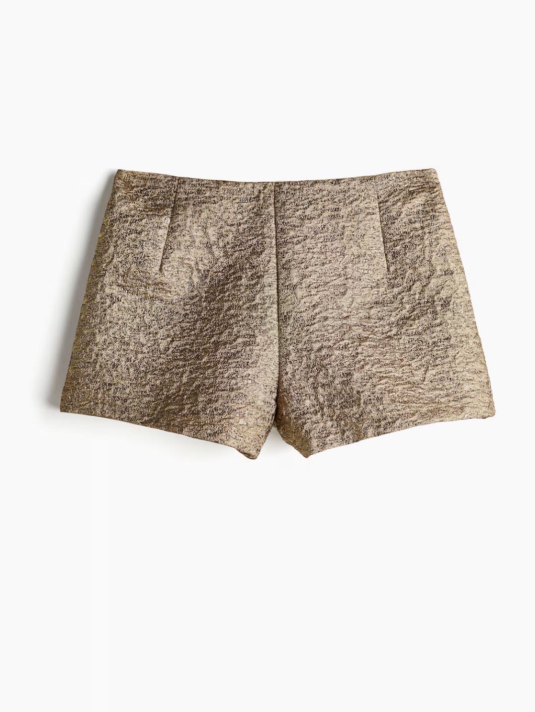 Jacquard-Weave Mini Shorts