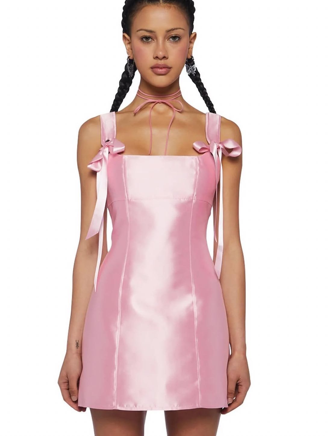 Dolls Kill Pink Bow Dress