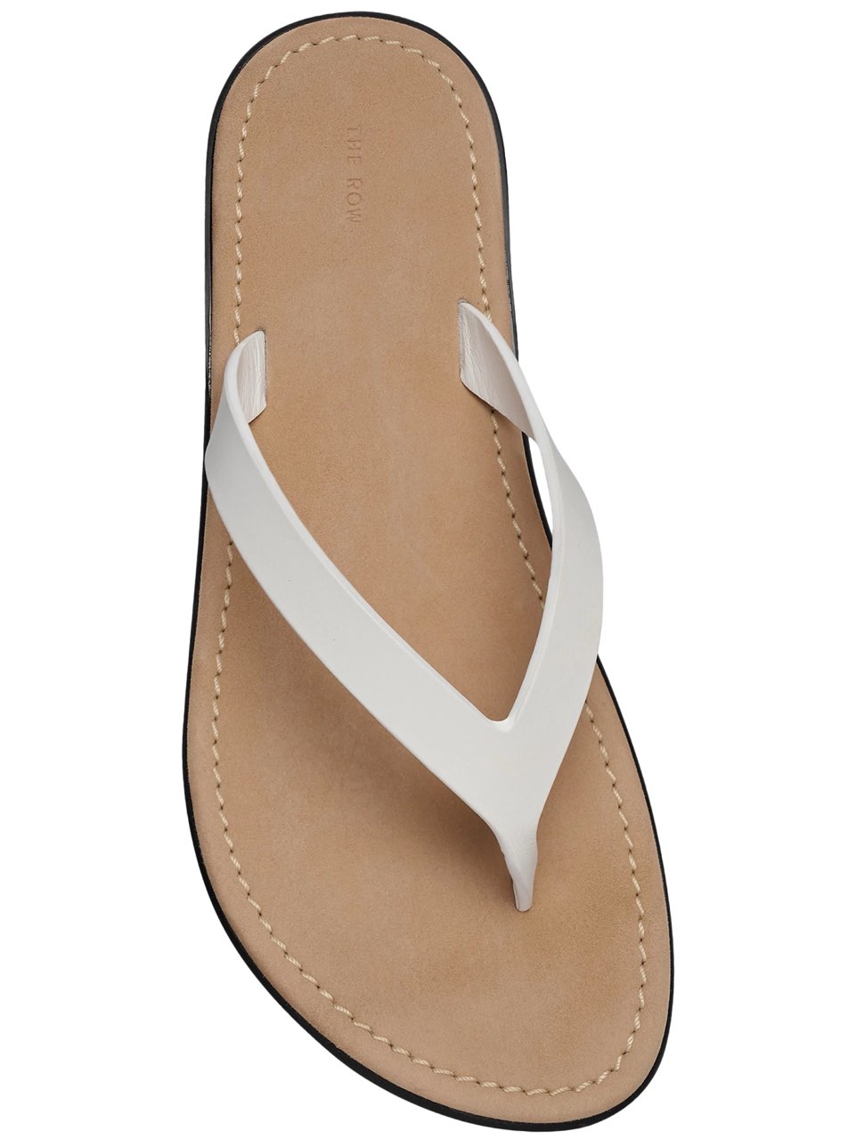 White Leather Flip-Flops