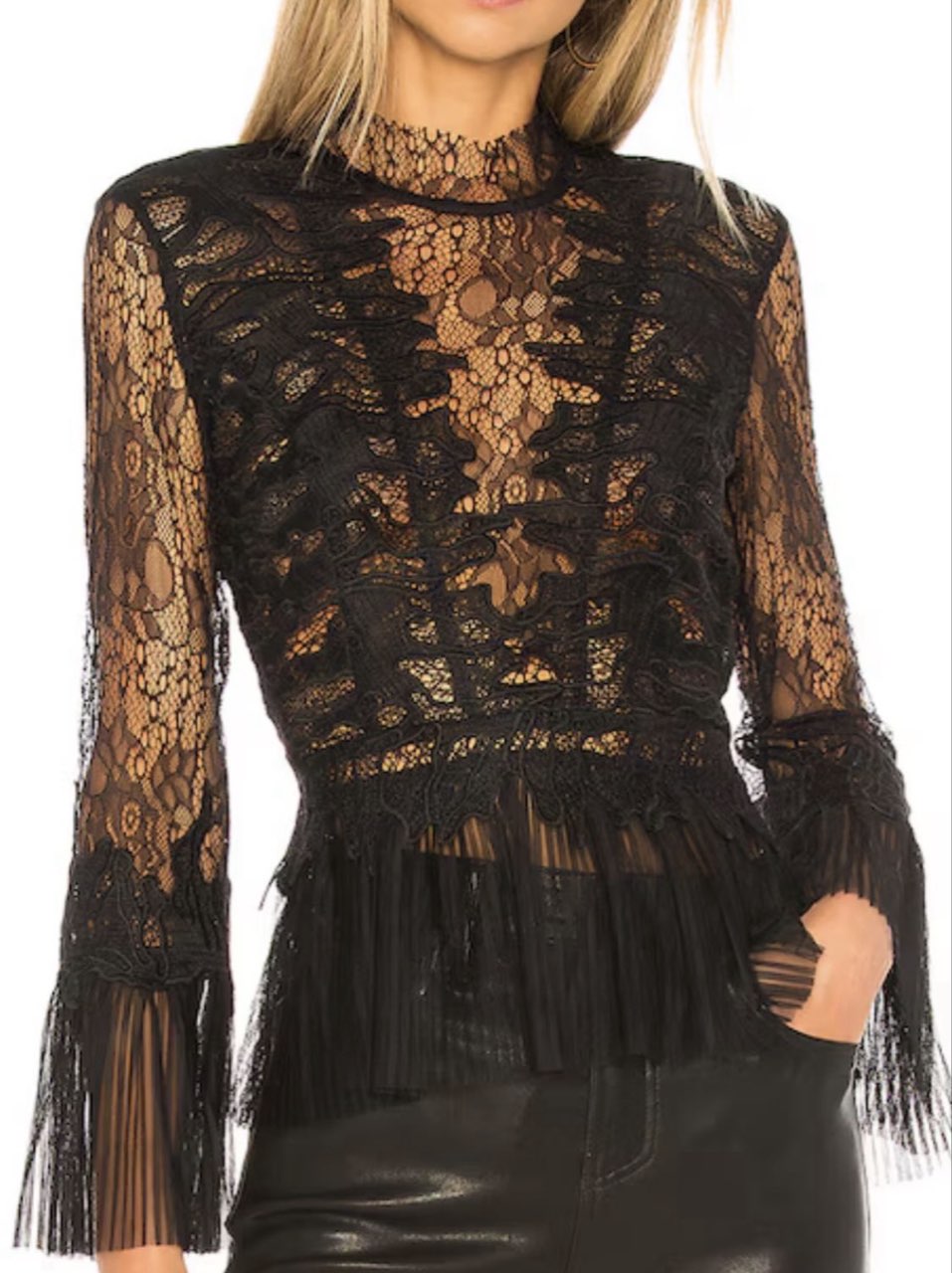 Bardot lace top
