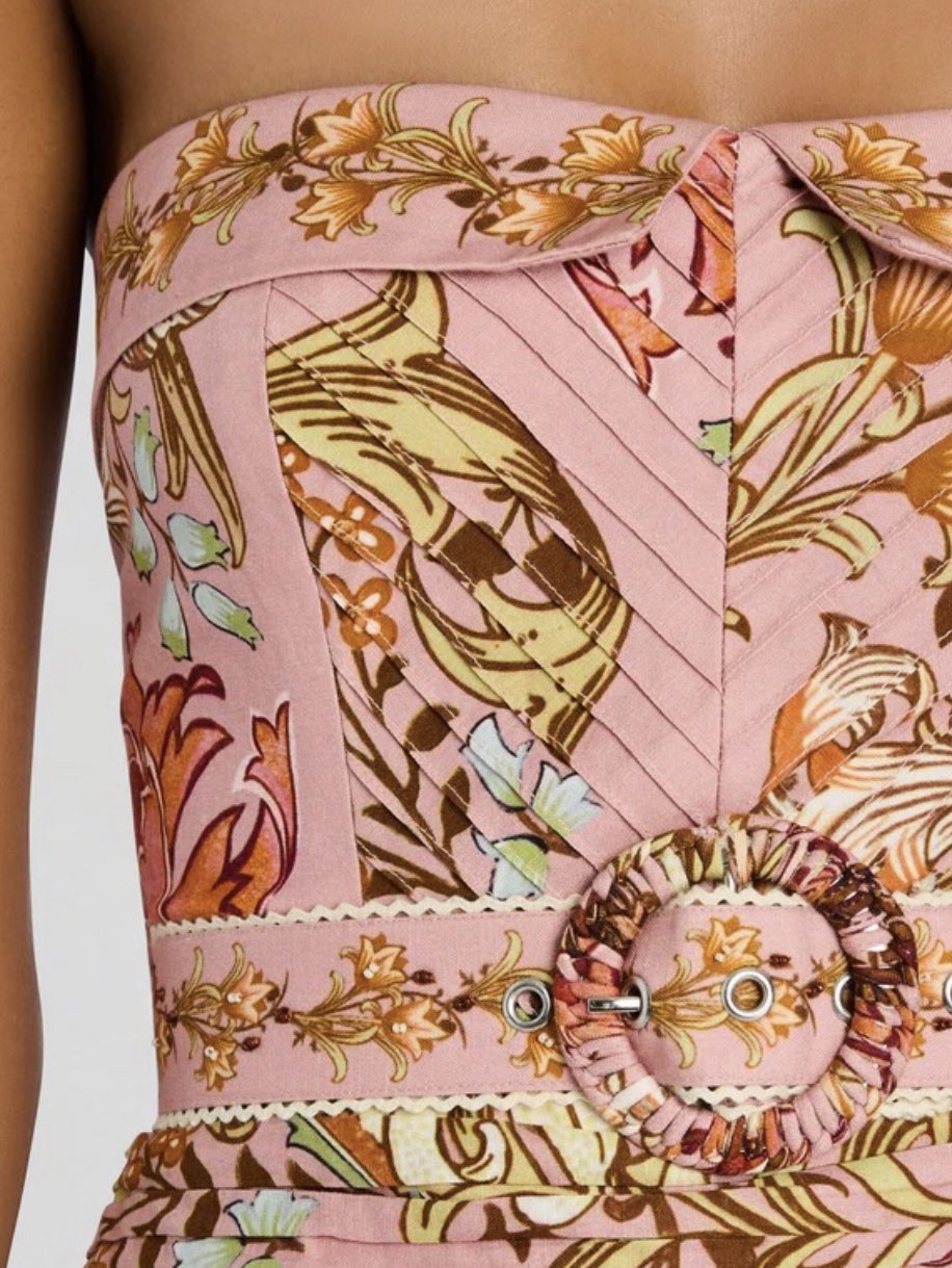 Floral Strapless Mini Dress