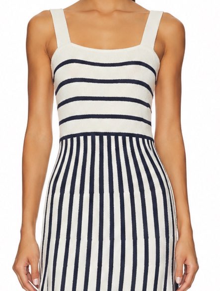 kate knit navy striped dress
