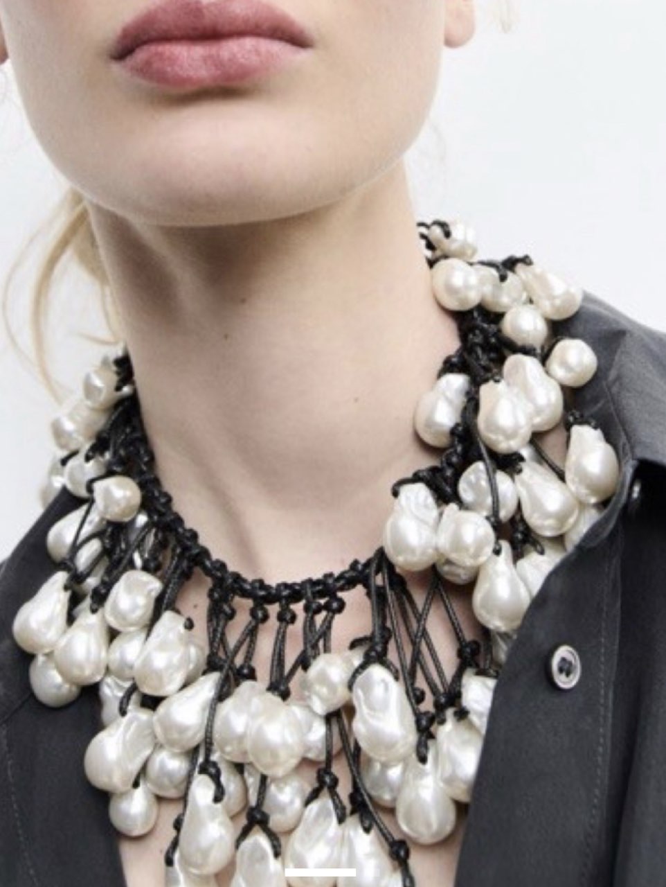 Pearl Drop Statement Necklace