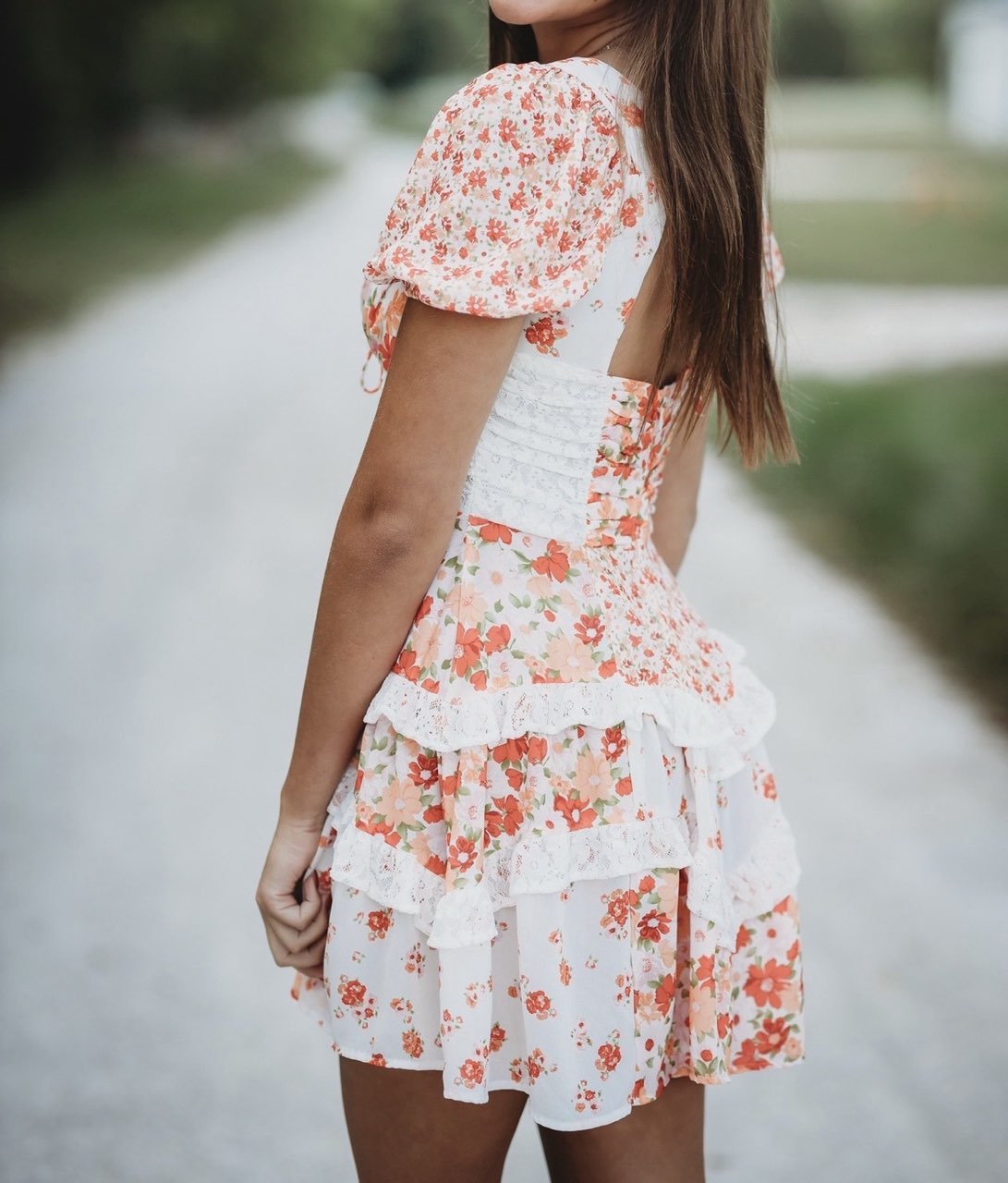 Floral Ruffle Mini Dress