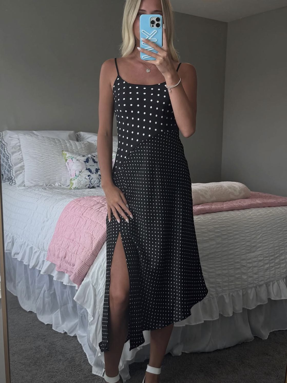 Silk asymmetric dress