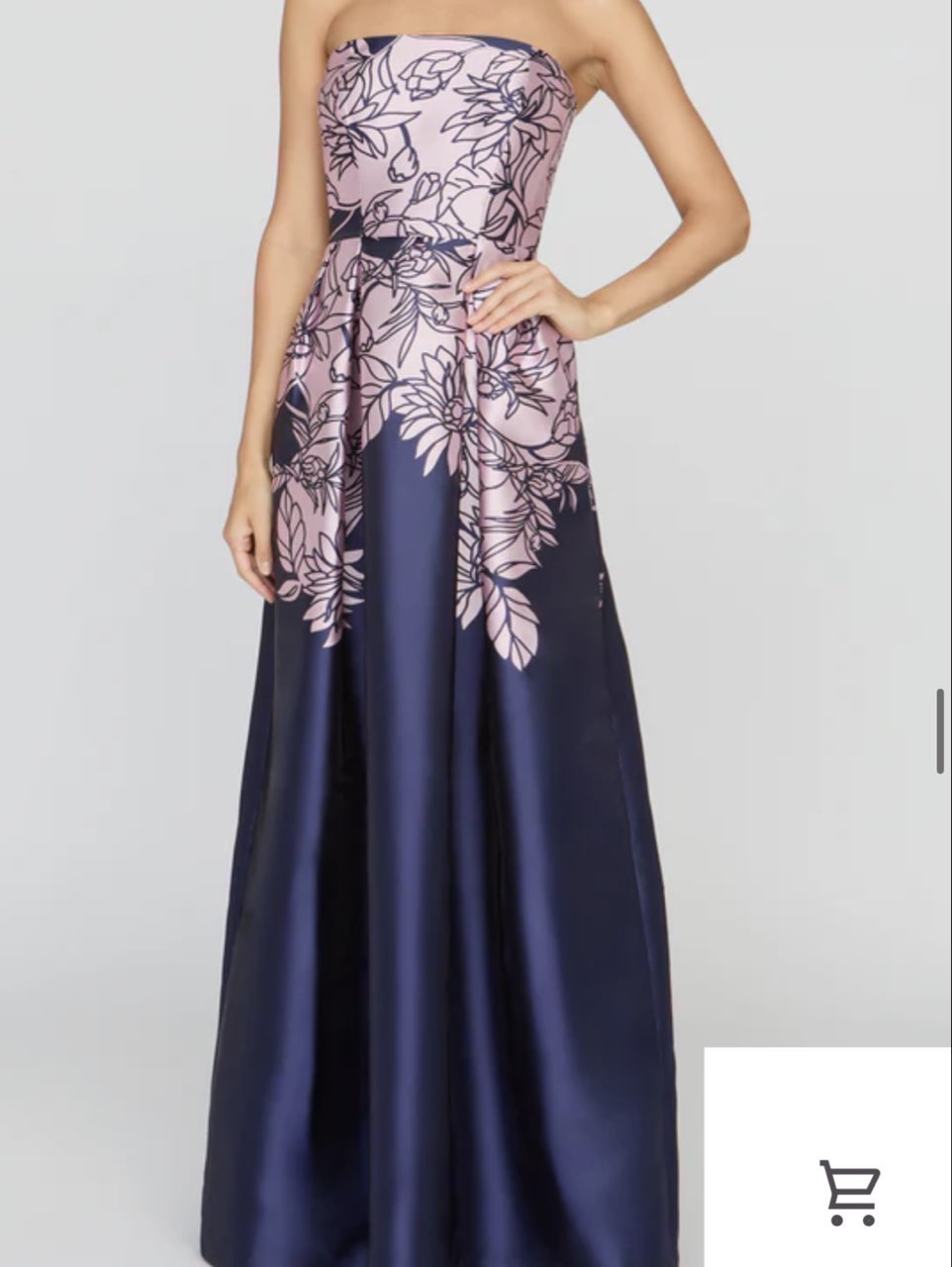 Floral Strapless Gown