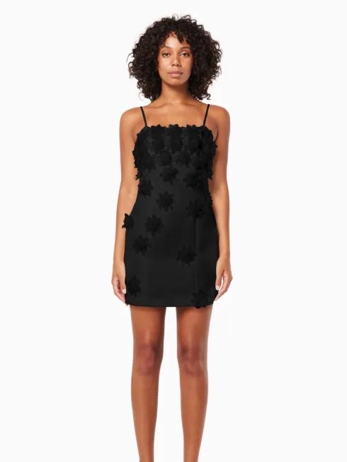 Black Floral Mini Dress