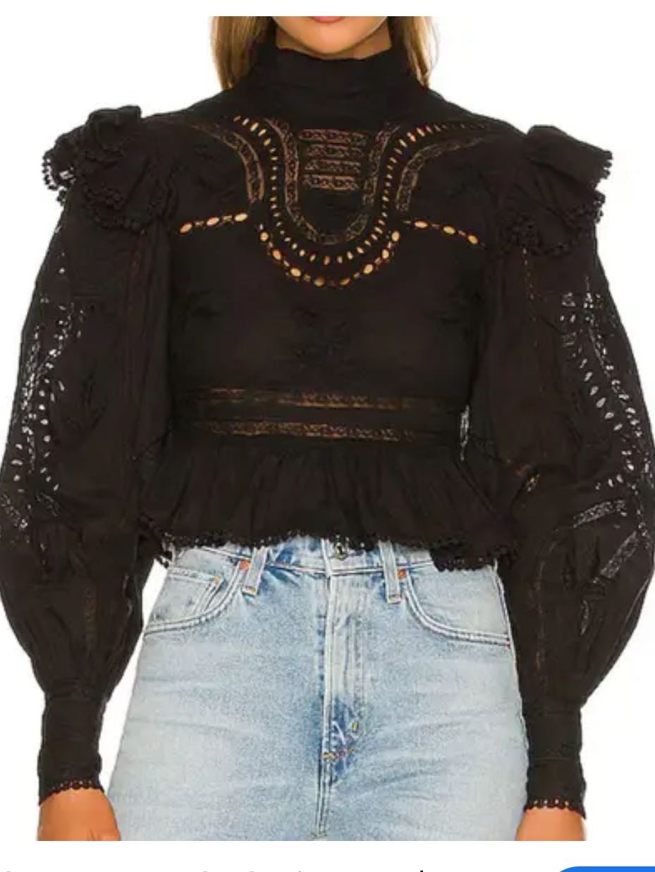 Tularosa black lace top