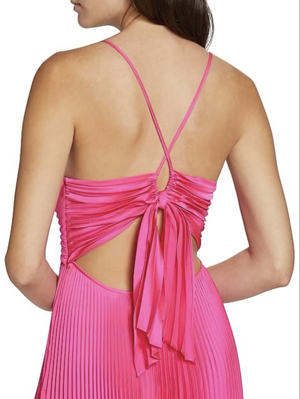 Pink Pleated Maxi Dress