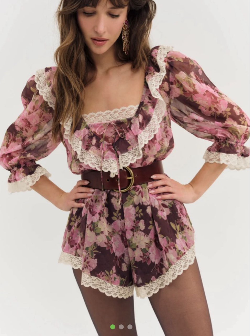 For Love and Lemons Floral Romper