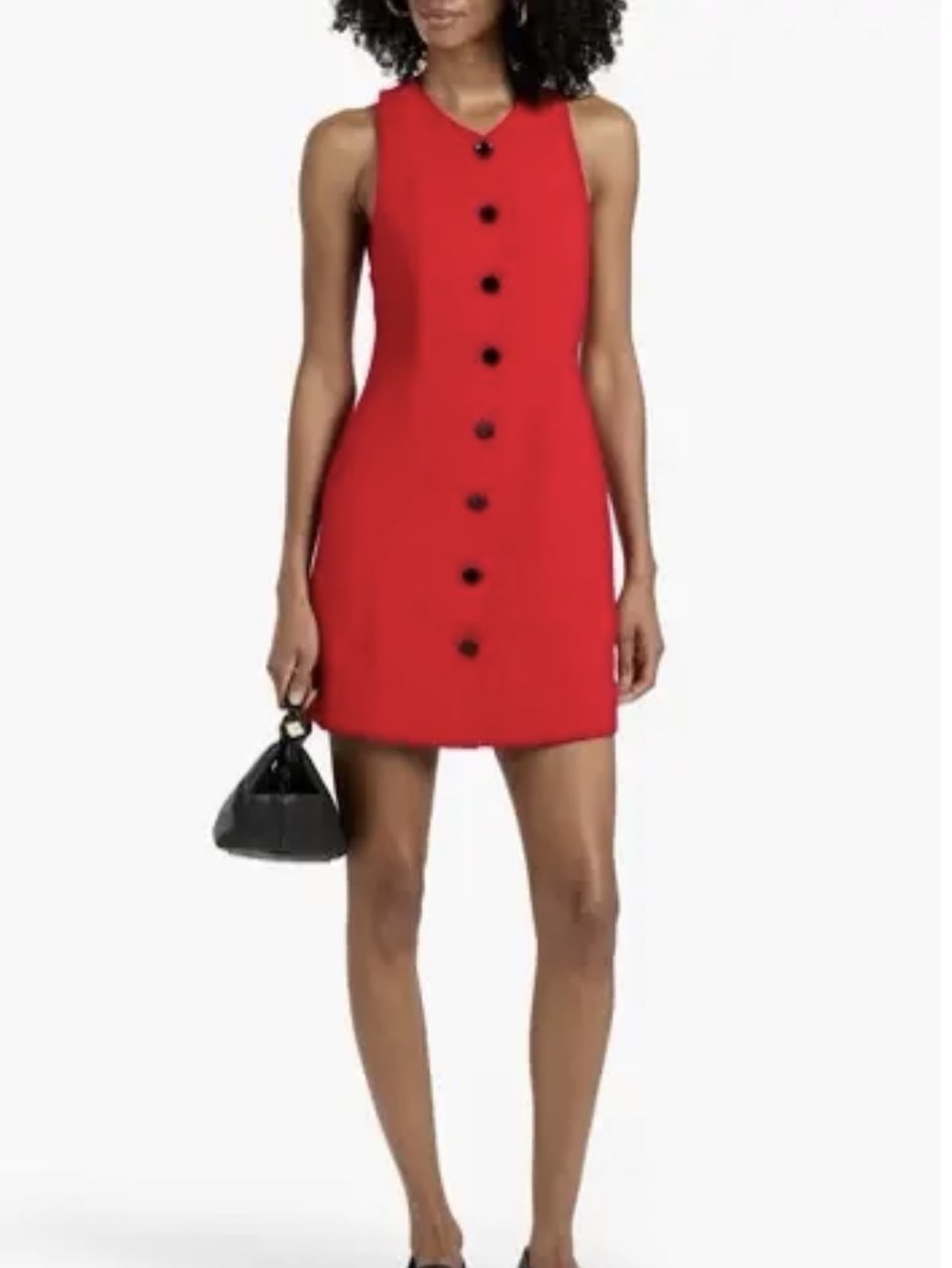 GANNI Red Twill Suiting Mini Dress