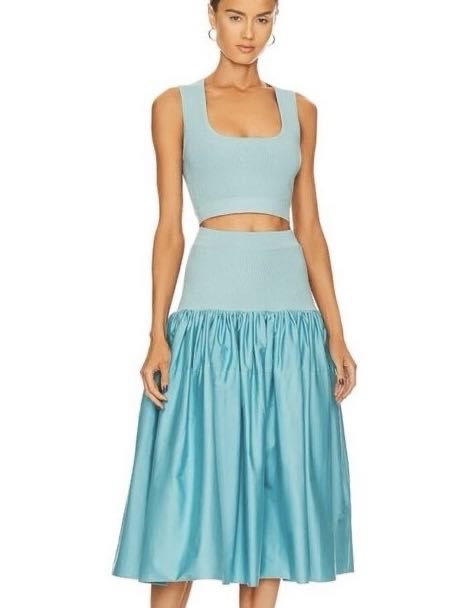 Alexis blue skirt set