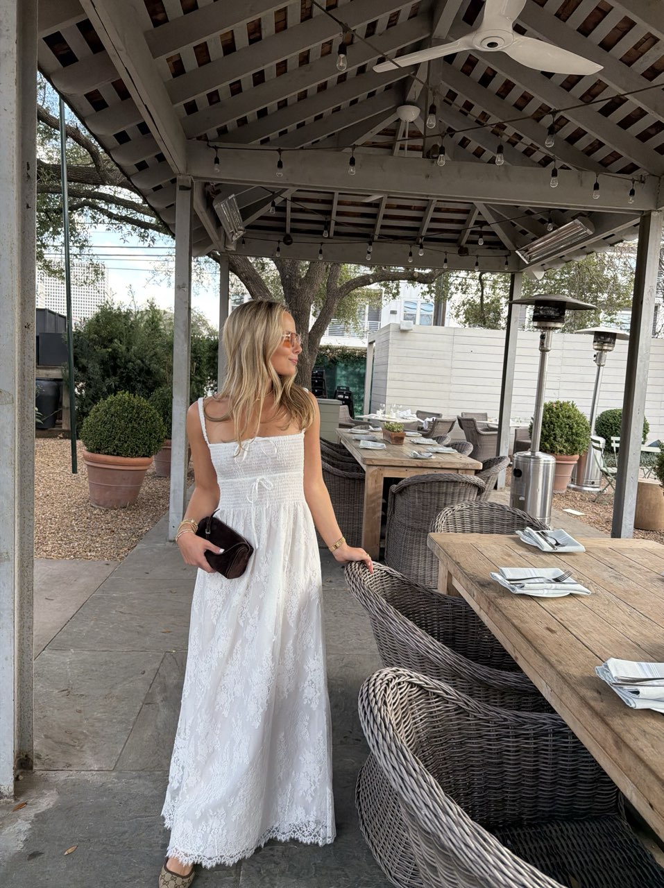 White Lace Smocked Larissa Nap Dress