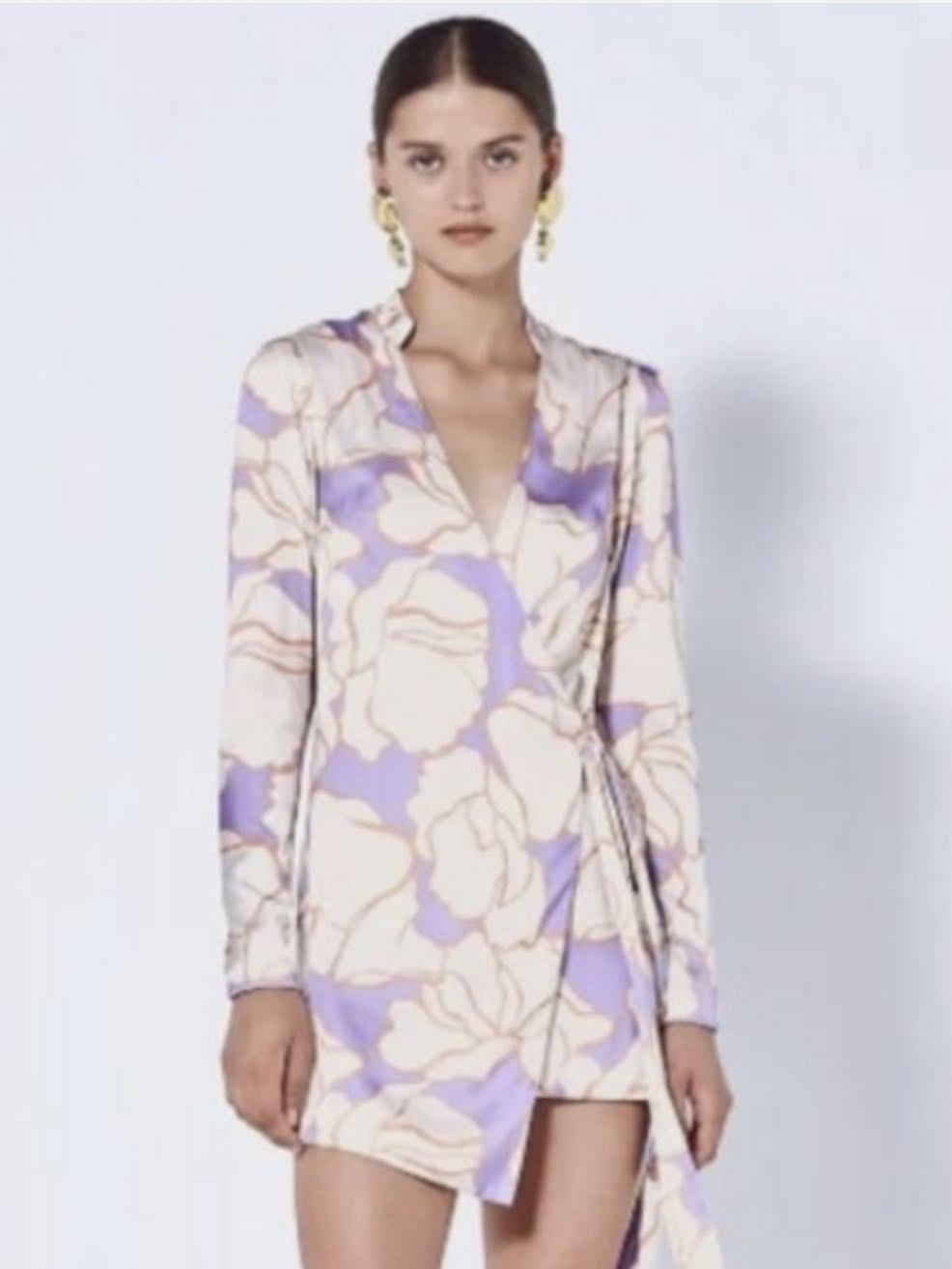 Floral Wrap Mini Dress