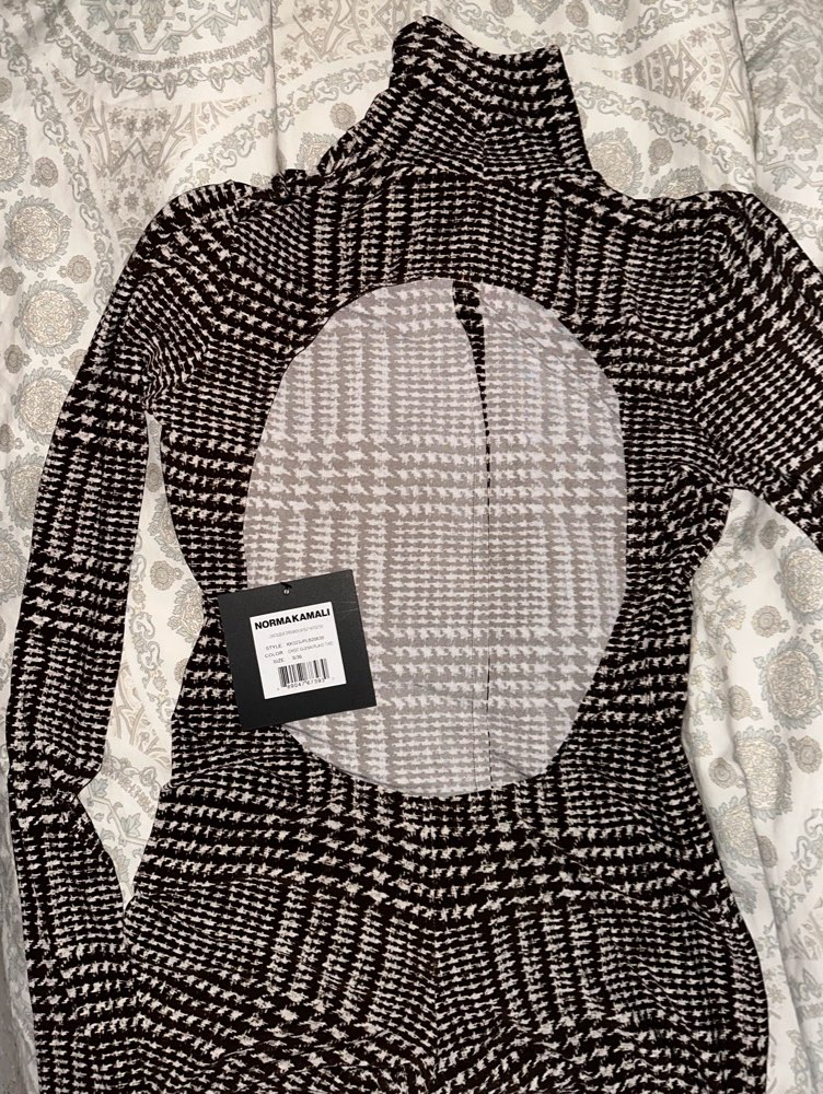 Balmain Houndstooth Open Back Jumpsuit