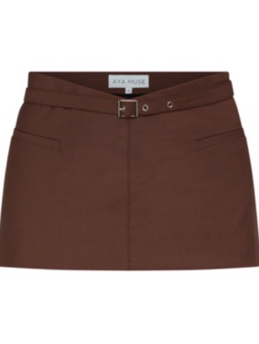Chocolate Brown Halter Vest and Mini Skirt Set