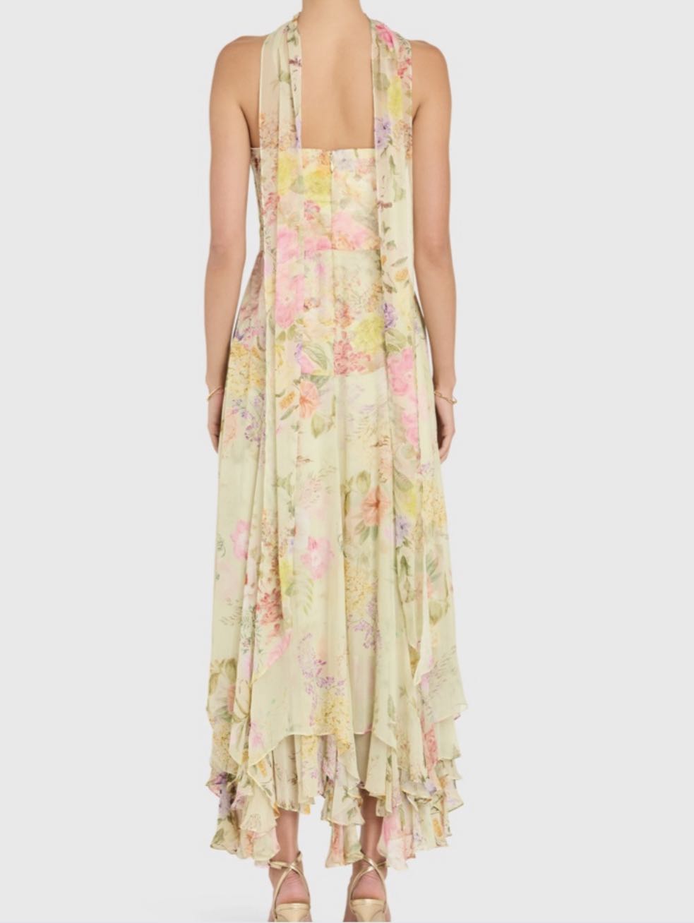 Floral Strapless Handkerchief Dress