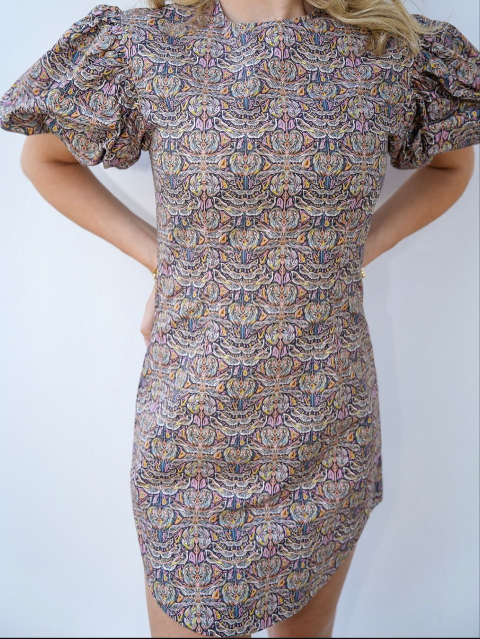 Puff Sleeve Mini Dress