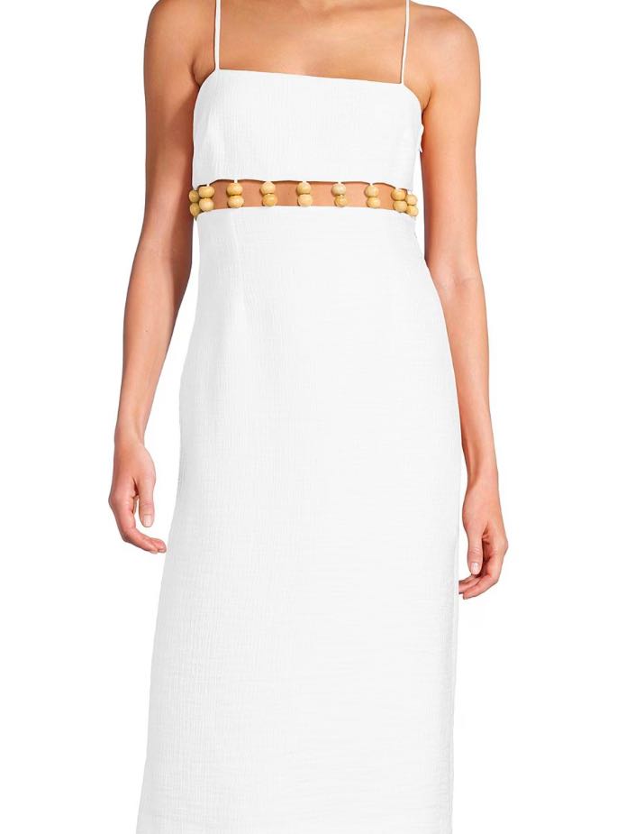 White beaded dress