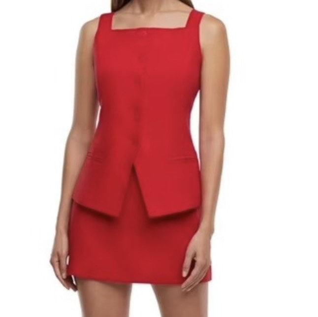 Express Red Skirt + Top Set