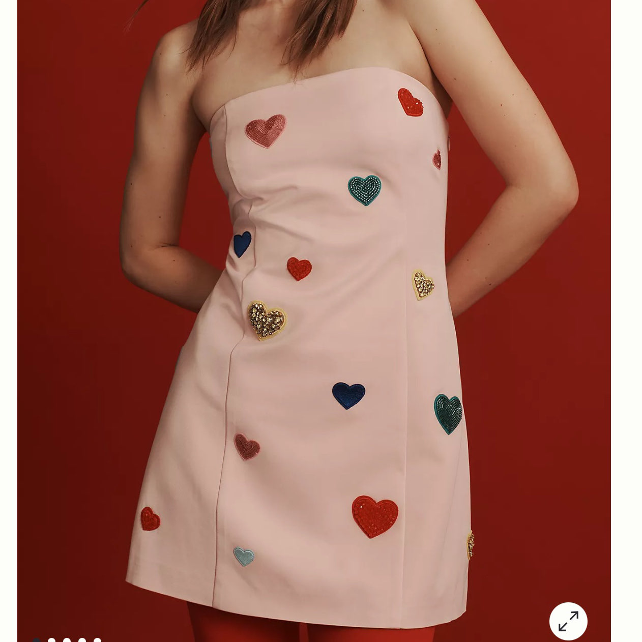 Anthropologie Heart Cocktail Dress