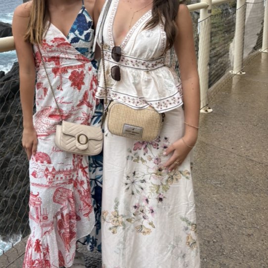 H and M Cream Floral Peplum Maxi Dress