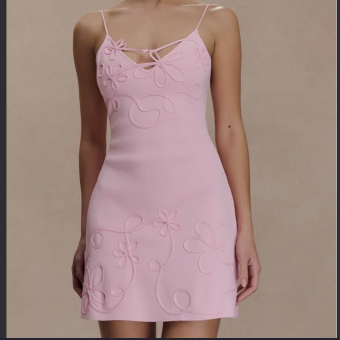 Pink Floral MESHKI Mini Dress