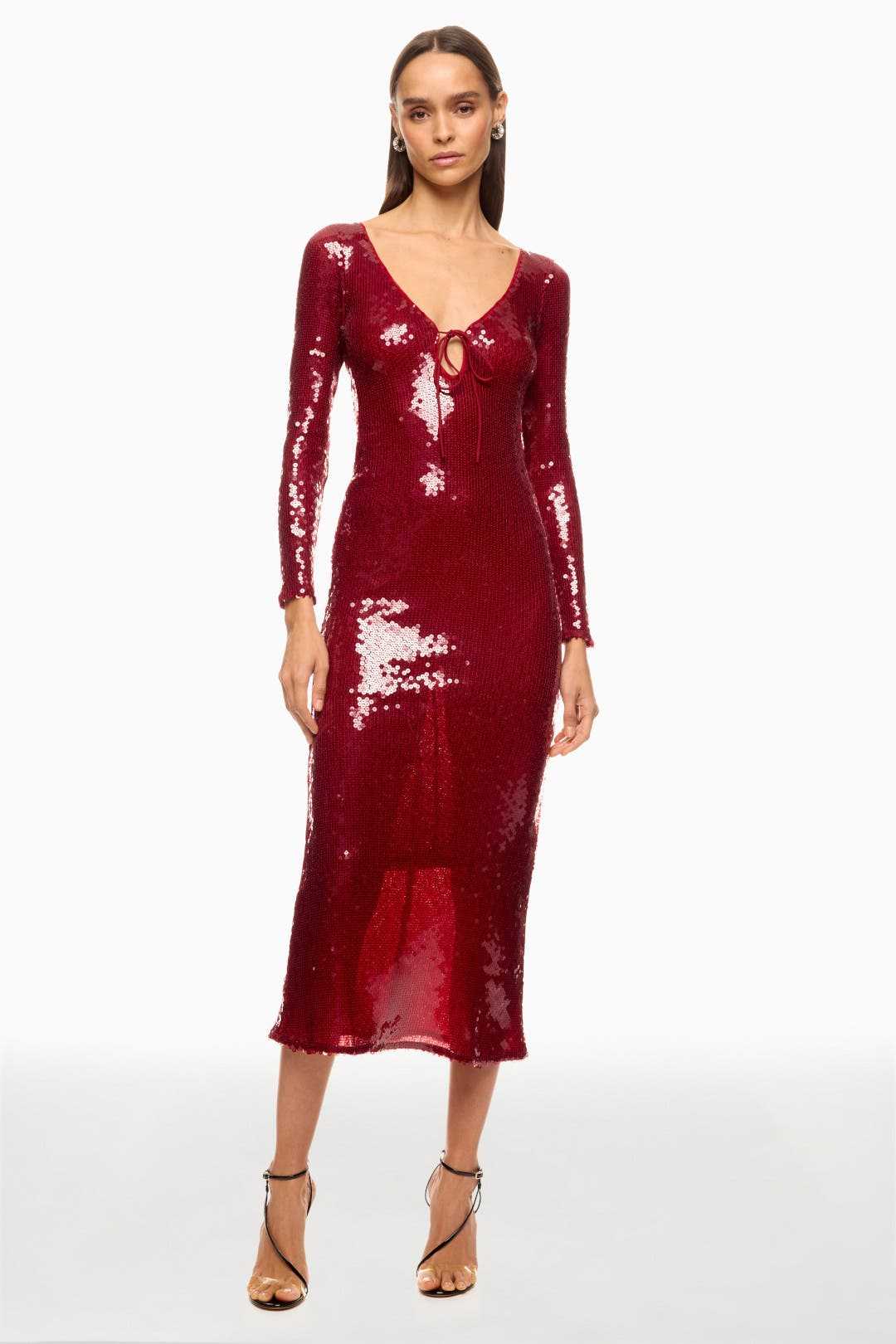 Bardot Verona Sequin Red Dress