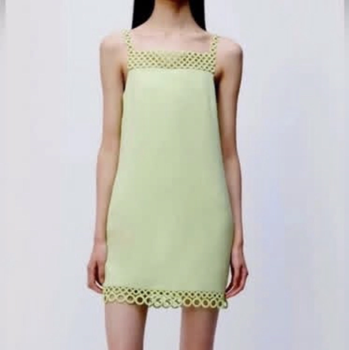 Lime Green Cutout Mini Dress