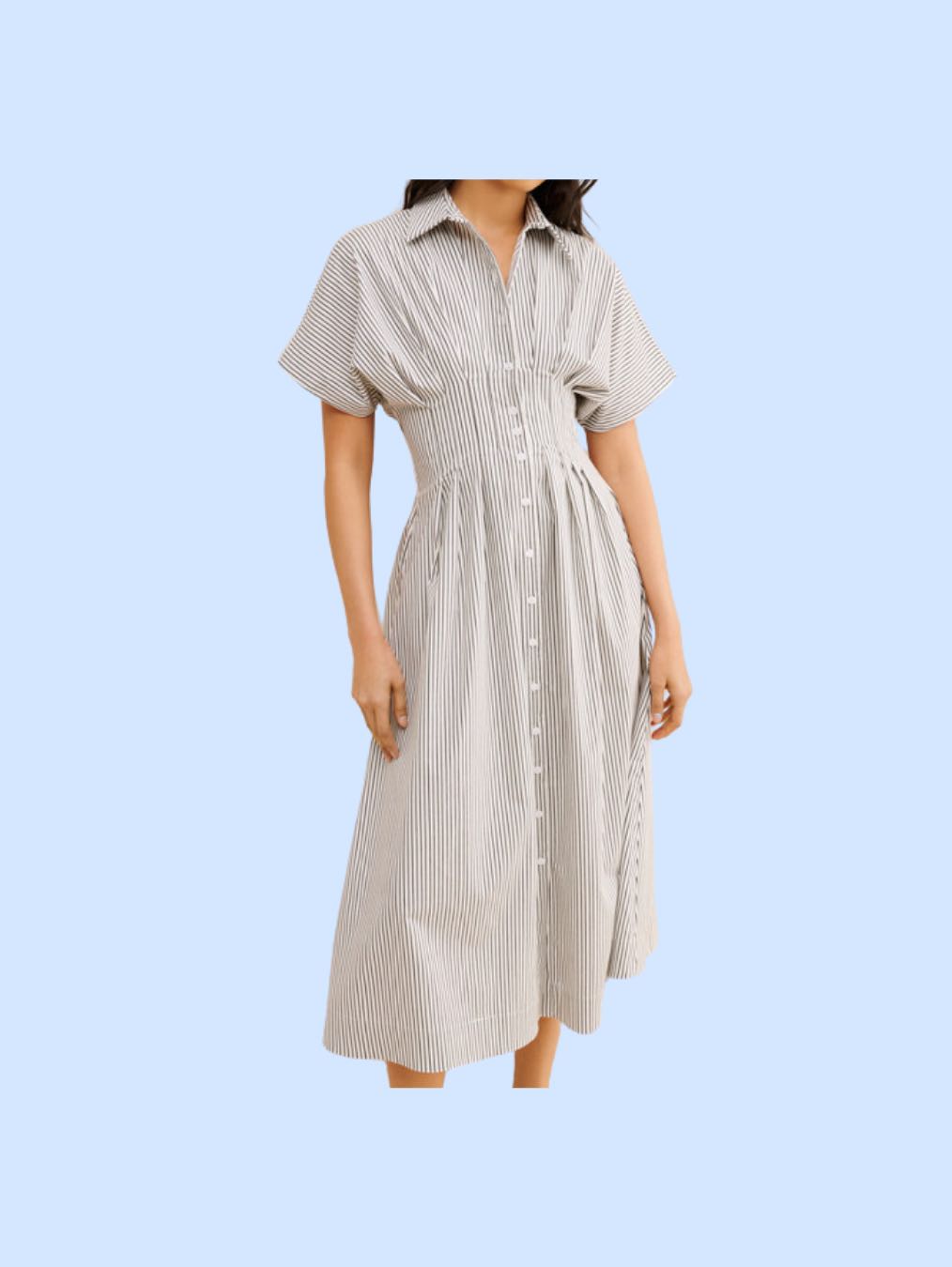 anthropologie tobie midi dress in black and white