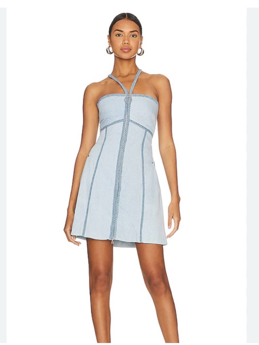 Denim mini dress