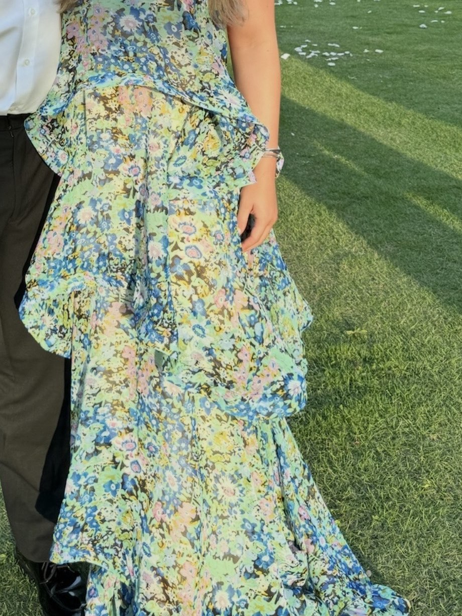 Elliatt Multi-color Floral Ruffled Maxi Dress
