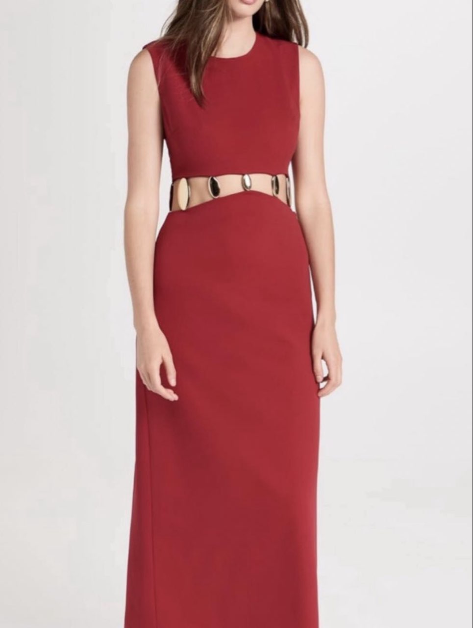 Red Cutout Evening Dress