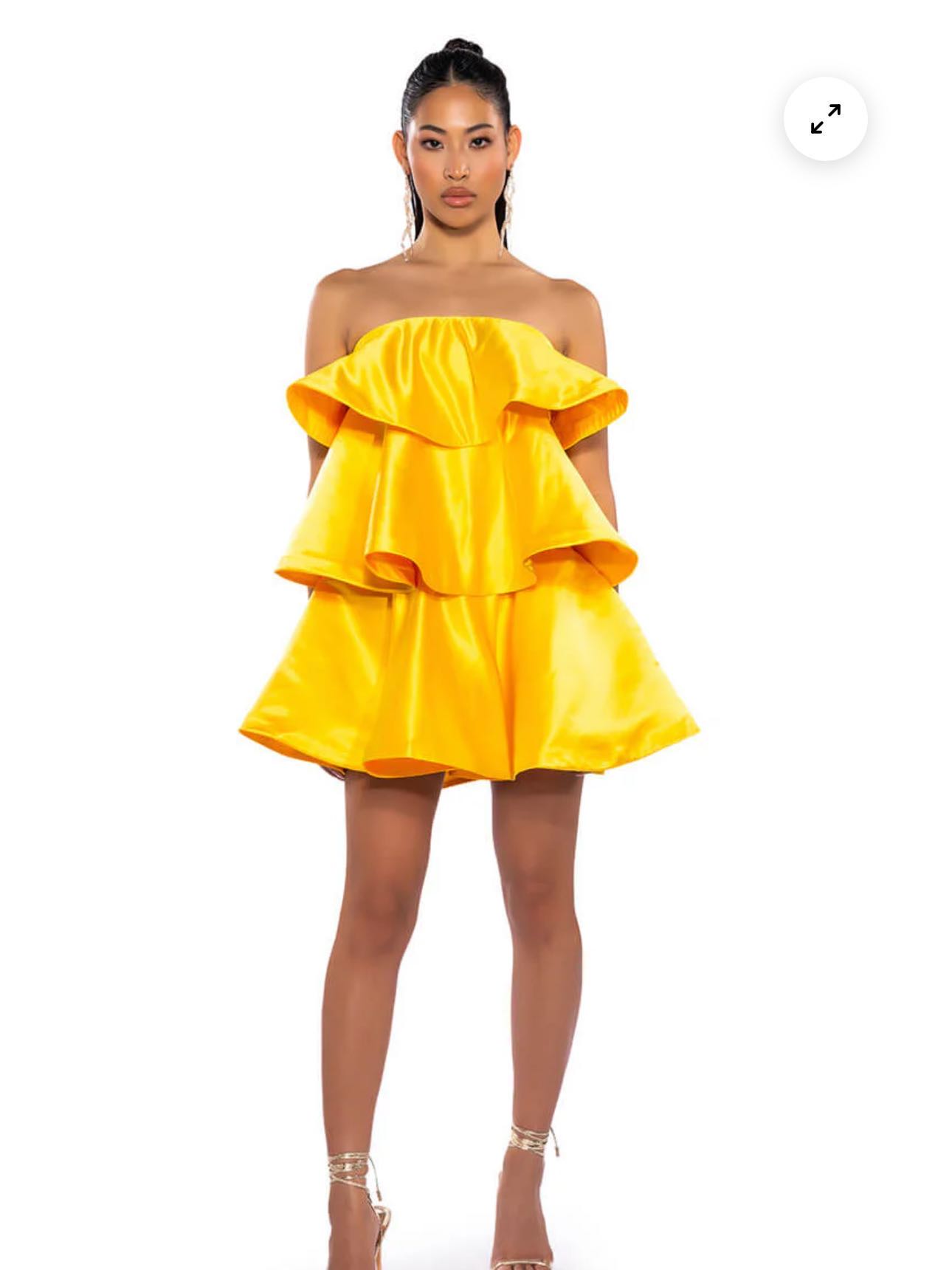 Yellow cocktail dress