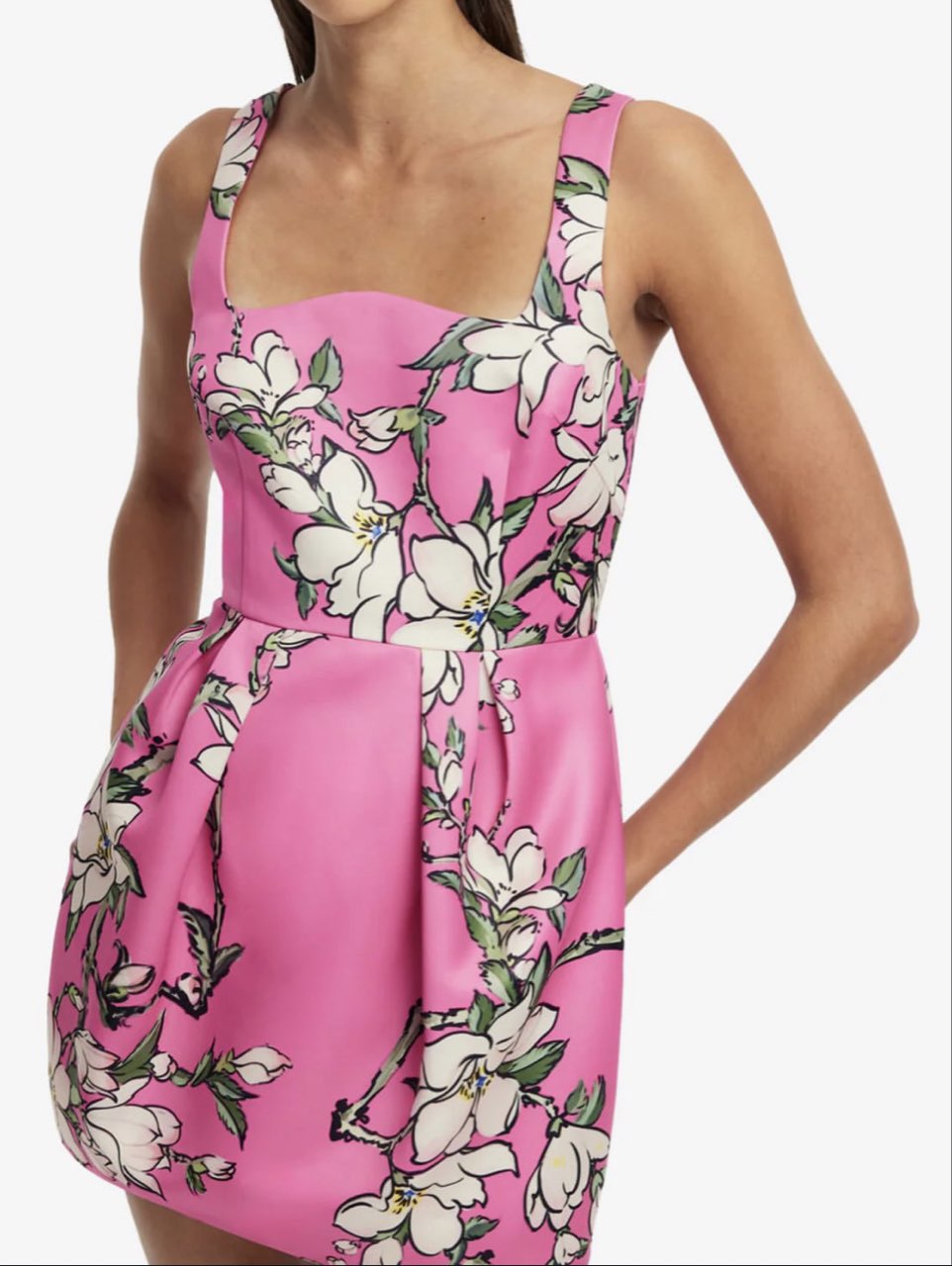 Pink Floral Mini Dress