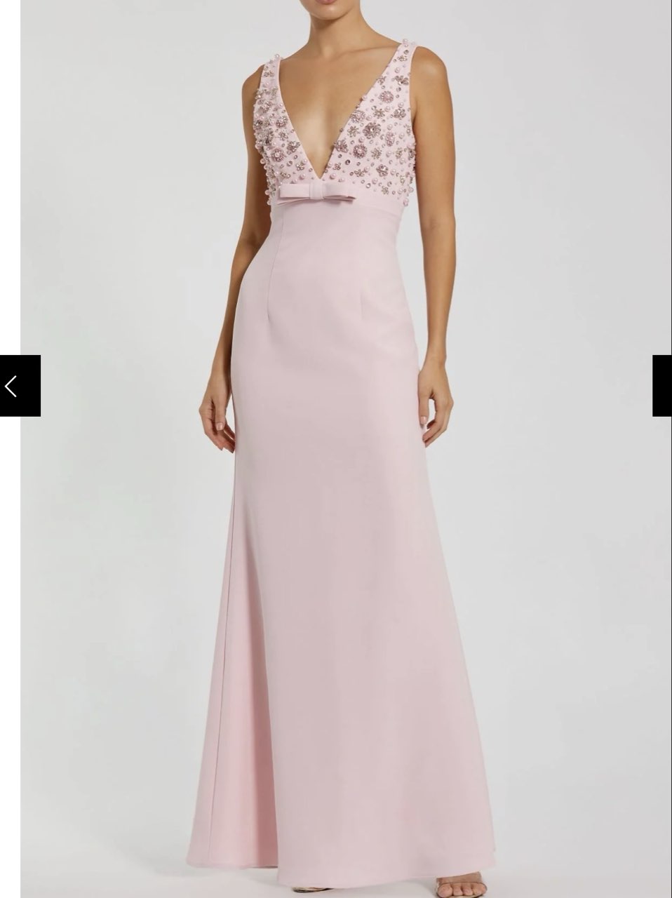 Embellished Blush Pink Maxi Gown
