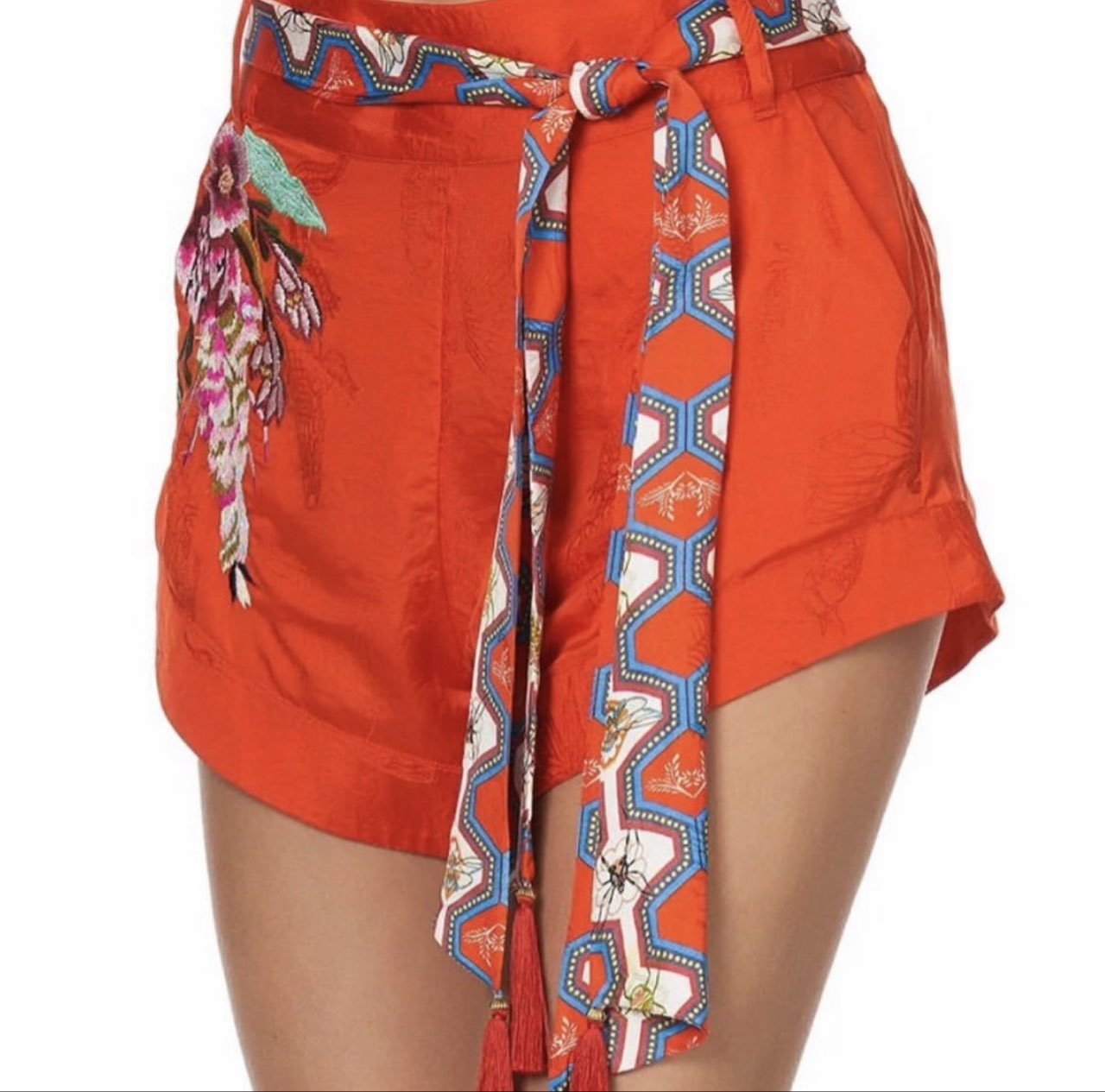 Tie Detail High Cut Shorts