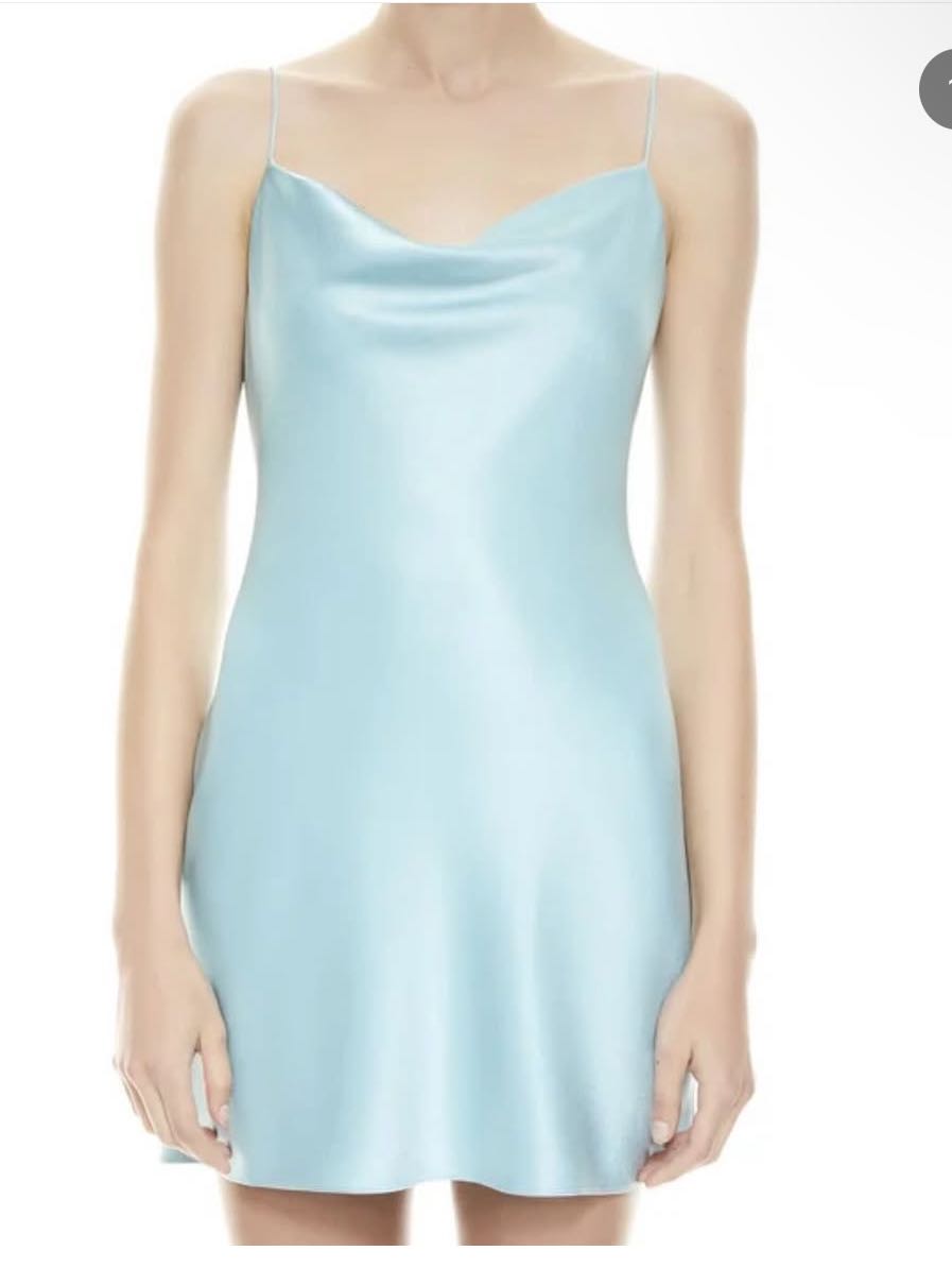 satin mini dress