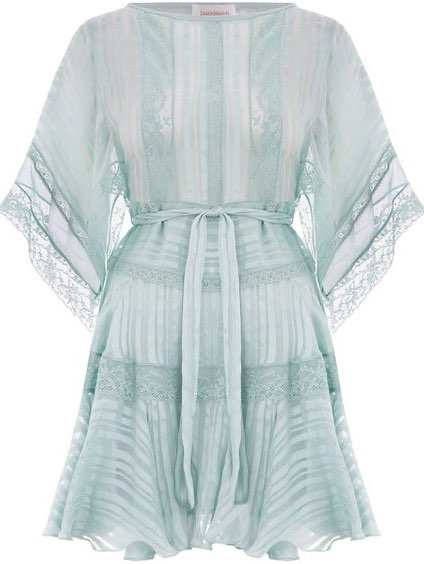 Whitewave veil mini dress