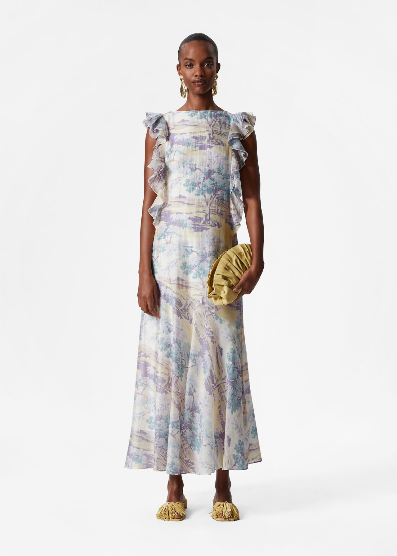 FRILLED MAXI DRESS