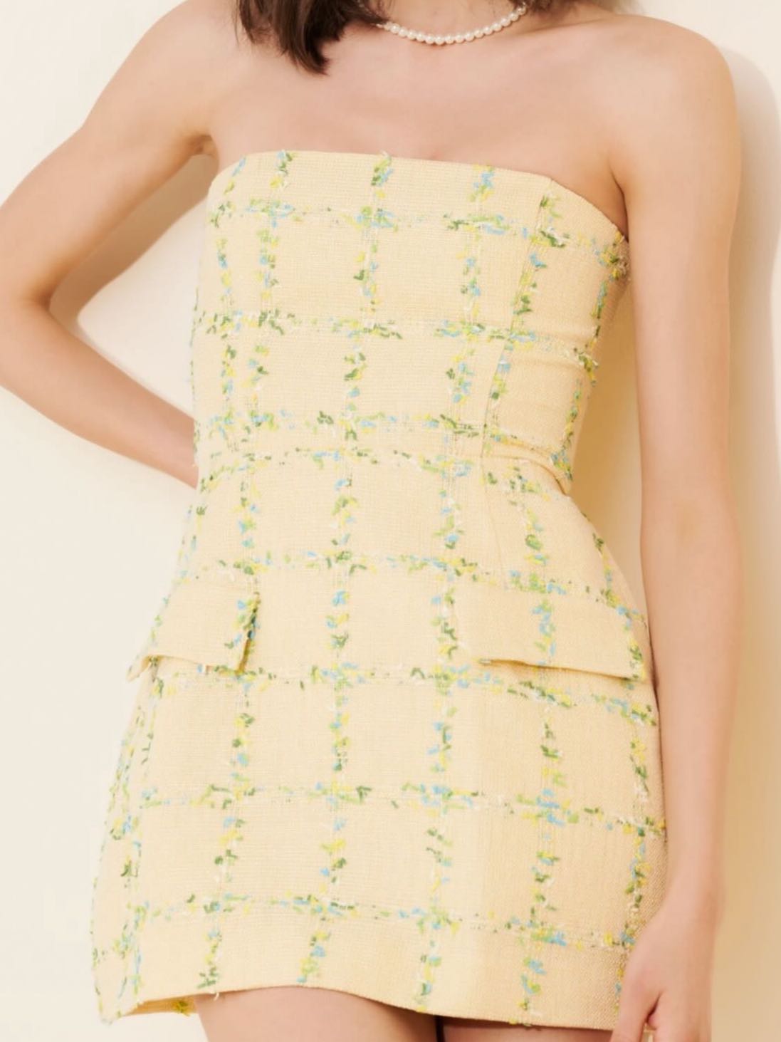 Amanda Uprichard Strapless Bethany Skort Romper