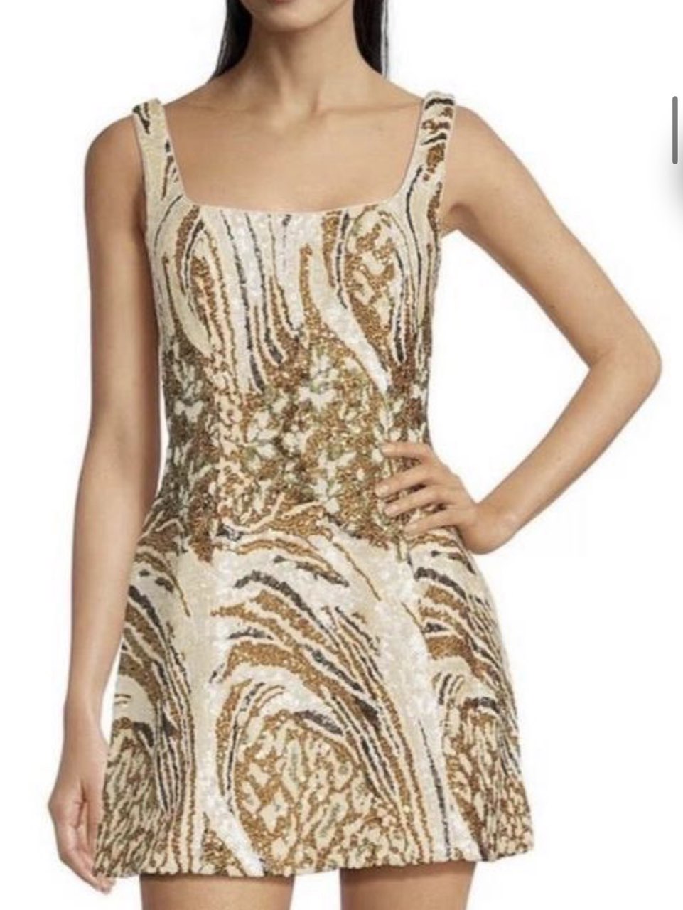 Sequin Animal Print Mini Dress