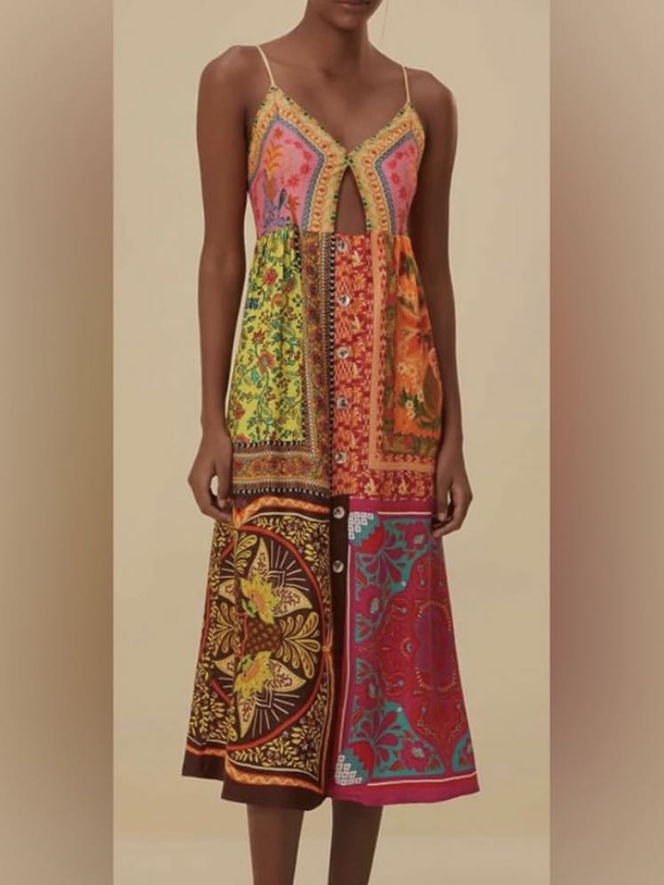 Mixed Scarves Dress